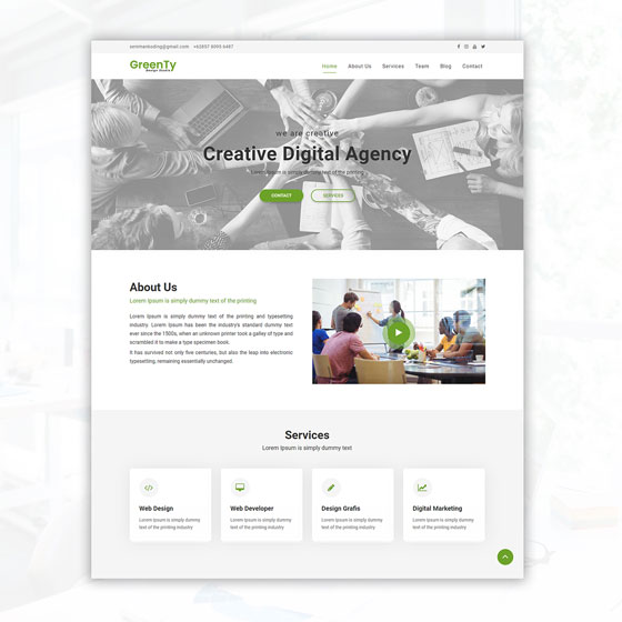 Template Website GreenTy Creative Digital Agency, Template Website GreenTy Creative Digital Agency