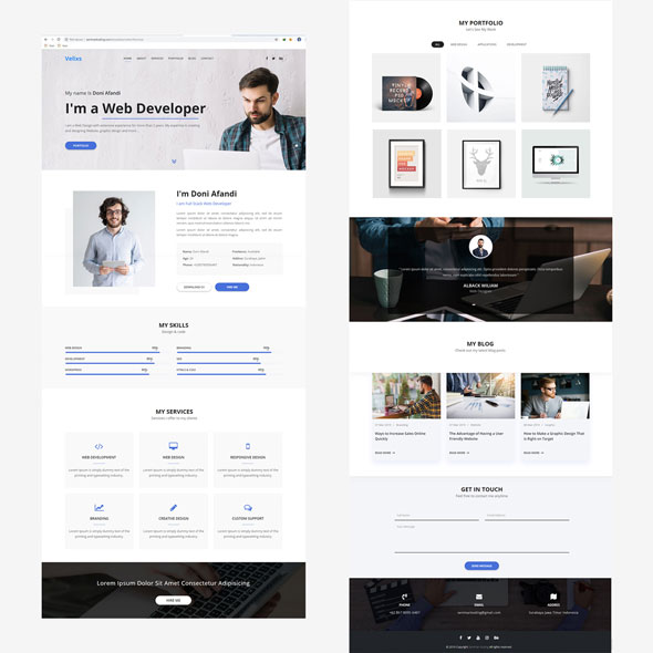 Template Website Velixs Personal Portfolio, Template Website Velixs Personal Portfolio