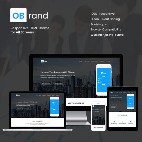 Template Website OBrand - App Landing HTML5 Page Responsive, Template Website OBrand - App Landing HTML5 Page Responsive